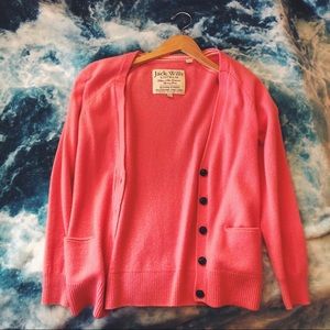 Jack Wills Pink Knit Cardigan - US 8 UK 12